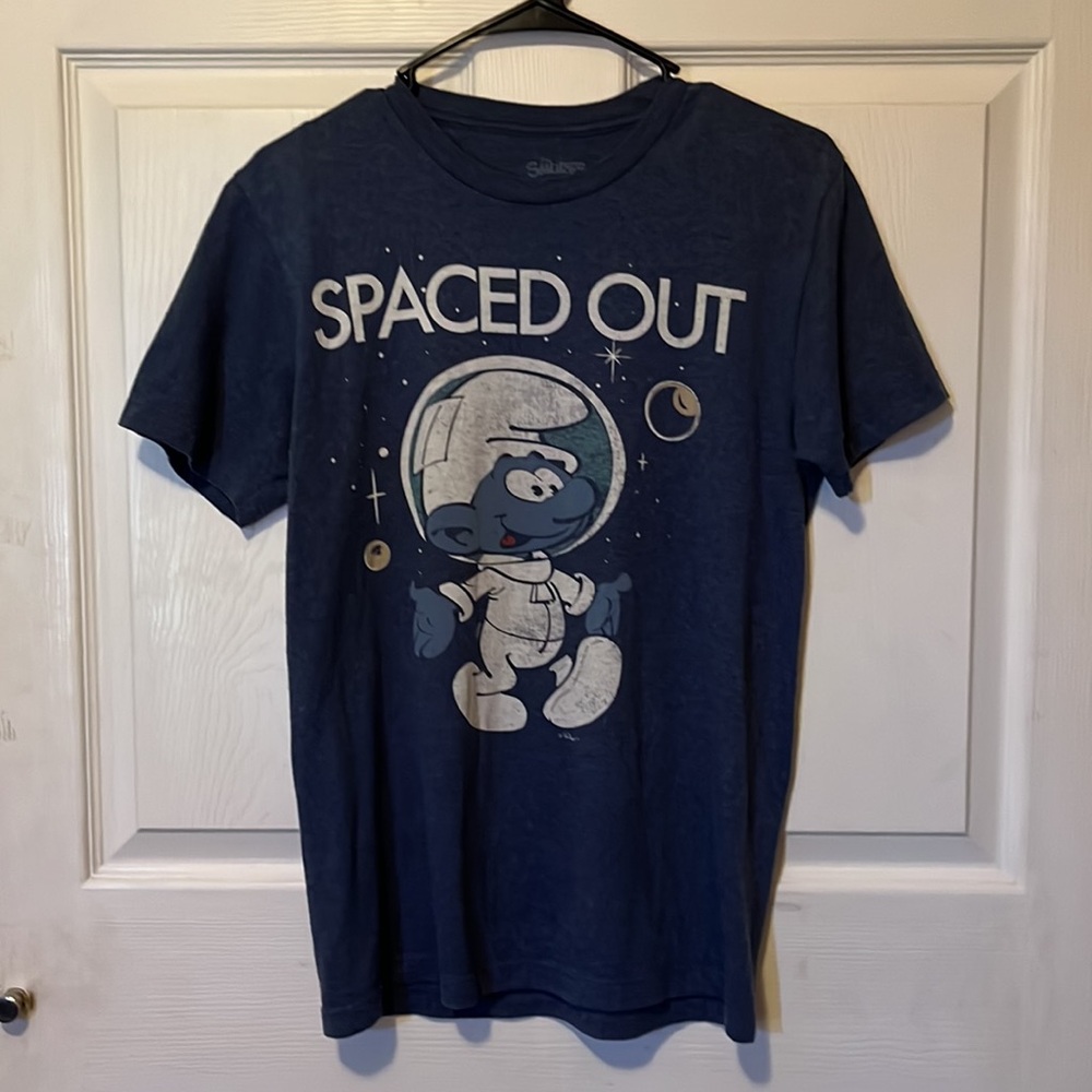 The Smurfs Spaced Out Shirt - Vintage - Picture 2 of 5
